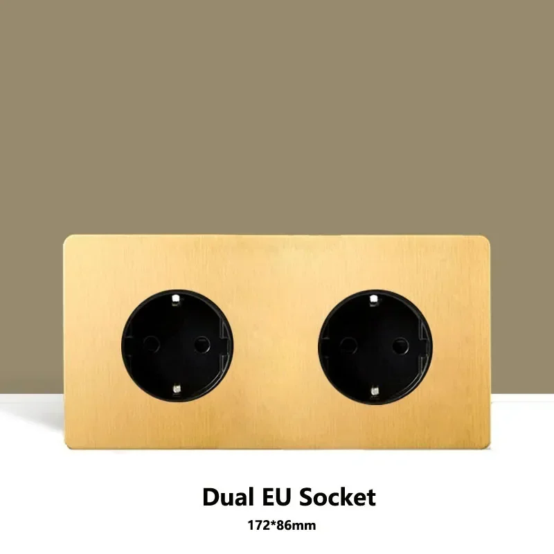 Home Improvement Years - Wandlamp tuimelschakelaar goud roestvrij stalen paneel