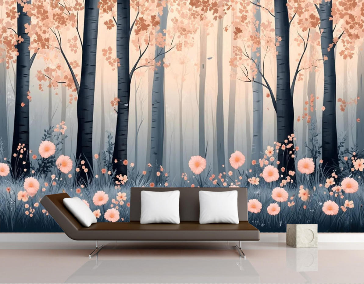 Home Improvement Background - op maat gemaakte Green Forest-behang voor